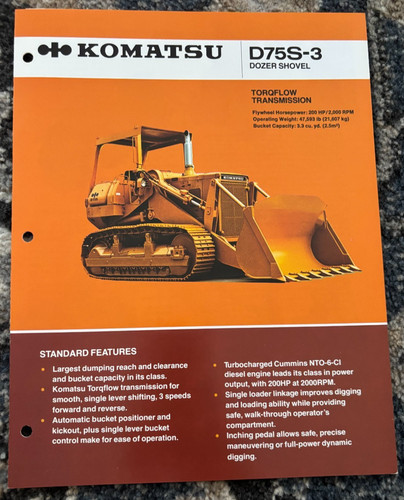 Komatsu d75s dozer - komatsu, crawler