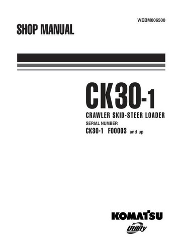 Komatsu ck30 crawler skid - ck30-1,