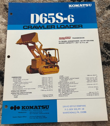 Komatsu d65s crawler - komatsu,