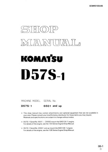 Komatsu d57s crawler - komatsu,