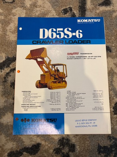 Komatsu d65s bulldozer crawler - d65s,